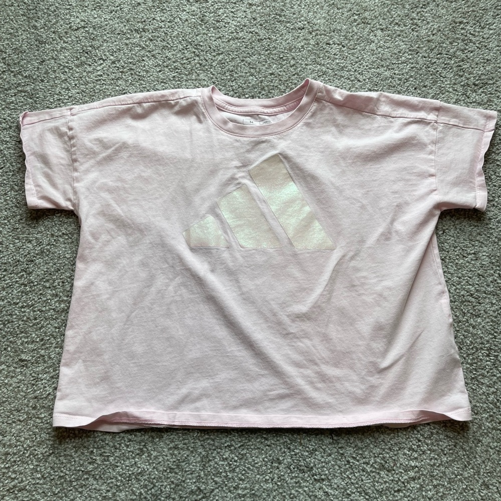 Girls Adidas Cropped T-shirt Size M